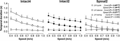 State- and Condition-Dependent Modulation of the Hindlimb Locomotor Pattern in Intact and Spinal Cats Across Speeds